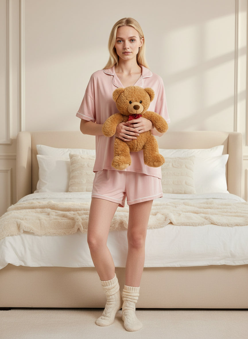 Cloud Pajama Set - Pink