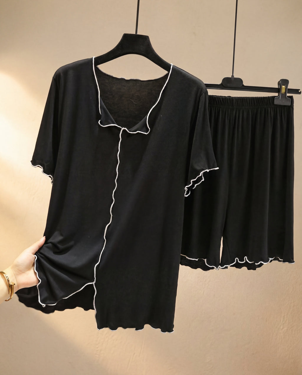 Bloom Pajama Set - Black