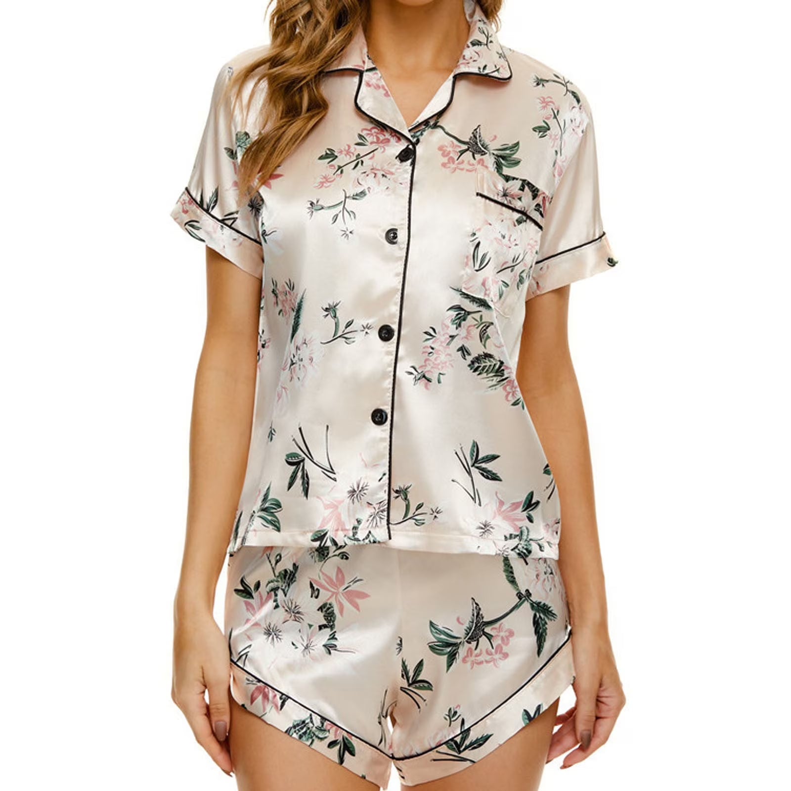 Silk Blossom Pajama Set